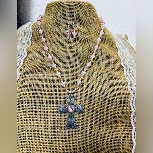 Heart cross necklace
